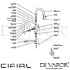Cifial 31004TB U Techno X300 Mono Basin Mixer Tap Dimension